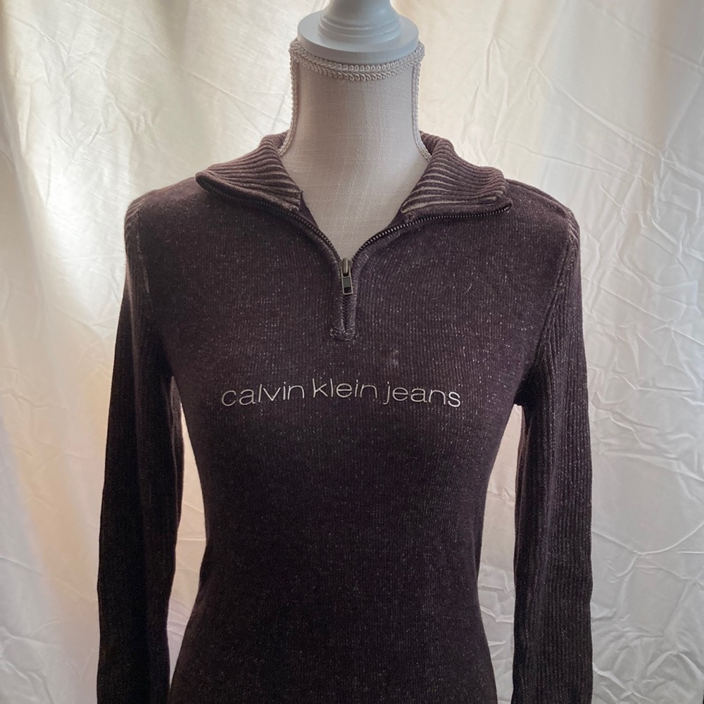 BROWN fitted Calvin Klein sweater